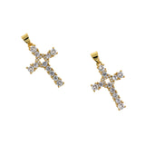 Personal Jewelry-Exquisite Micropavé Cross Pendant-DIY Jewelry  25x16mm