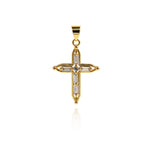 Personality Jewelry-Exquisite Cross Zircon Pendant-DIY Jewelry  26.5x19mm
