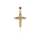 Personality Jewelry-Exquisite Cross Zircon Pendant-DIY Jewelry  26.5x19mm
