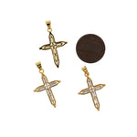 Personality Jewelry-Exquisite Cross Zircon Pendant-DIY Jewelry  26.5x19mm