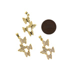 Personalized Jewelry-Micropavé Butterfly Pendant-DIY Jewelry  29.5x18.5mm