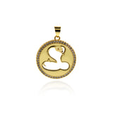 Snake-Shaped Pendant, Disc Snake Necklace, Crawling Pendant, DIY Jewelry Making Accessories  22mm