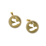 Snake-Shaped Pendant, Disc Snake Necklace, Crawling Pendant, DIY Jewelry Making Accessories  22mm