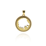 Micropavé Lion Pendant-Prairie Overlord Pendant-Personalized Jewelry Pendant  22mm