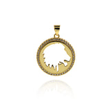 Micropavé Lion Pendant-Prairie Overlord Pendant-Personalized Jewelry Pendant  22mm