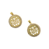 Micropavé Tiger Pendant-King of the Forest Pendant-Personalized Jewelry Pendant 22mm