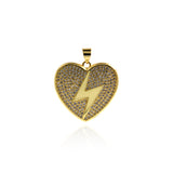 Exquisite Love Lightning Pendant, Micro-Nan Lightning Pendant, a gift for her  25x24.5mm