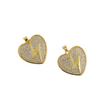 Exquisite Love Lightning Pendant, Micro-Nan Lightning Pendant, a gift for her  25x24.5mm