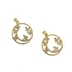 Round Butterfly Pendant - Raw Brass Circle Butterfly Pendant - Jewelry Making Supplies  22mm