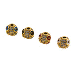 Delicate Micro-Pavé Spacer Beads-Enamel Spacer Beads-Personalized Jewelry Accessories  9mm