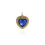 Heart Shaped Cubic Zircon Pendant - Tiny Heart Pendant for Girls Teens and Children   19x16.5x6.5mm