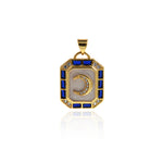 Square Moon Bracelet Necklace Pendant, DIY Jewelry Accessories  23x17.5mm