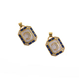 Square Moon Bracelet Necklace Pendant, DIY Jewelry Accessories  23x17.5mm