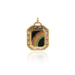 Individualism Jewelry-Hold Enamel Rainbow Pendant-DIY Jewelry  23x17.5mm