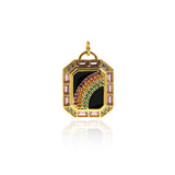Individualism Jewelry-Hold Enamel Rainbow Pendant-DIY Jewelry  23x17.5mm