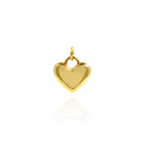 Tiny Gold Heart Pendant 18K Gold filled  Gift for her   Minimalist jewelry  13.5x13mm