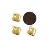 Tiny Gold Heart Pendant 18K Gold filled  Gift for her   Minimalist jewelry  13.5x13mm