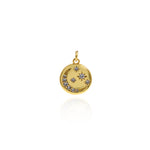 Minimalist Moon Star Pendant - Gift for Friend-18K Exquisite Moon and Star Pendant  12.5mm