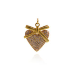 18K Gold Filled Heart Pendant Necklace,Heart Charm,DIY Jewelry Making  25x21mm