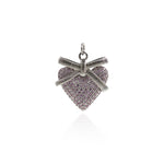 18K Gold Filled Heart Pendant Necklace,Heart Charm,DIY Jewelry Making  25x21mm