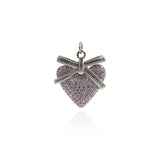 18K Gold Filled Heart Pendant Necklace,Heart Charm,DIY Jewelry Making  25x21mm