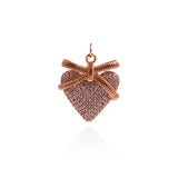 18K Gold Filled Heart Pendant Necklace,Heart Charm,DIY Jewelry Making  25x21mm