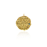 Personalized Pendant-Round Twelve Constellation Zircon Pendant-DIY Jewelry Making  22mm