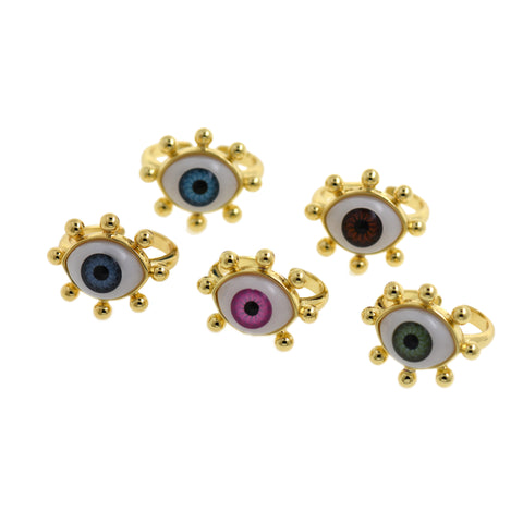 Personalized Jewelry-Evil Eye Ring-DIY Jewelry Making  24.5x18.5mm