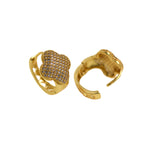 Micropavé Stud Four-leaf Clover Earrings-Gifts for Women   19x16mm