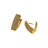 Individualism Jewelry-Micropavé Rectangular Earrings-DIY Jewelry Making  20x12x7mm
