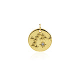 Minimalist Jewelry-Polaris Zircon Pendant-DIY Jewelry Making  17mm