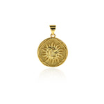 Minimalist Jewelry-Round Exquisite Sun Pendant-DIY Jewelry Making  18mm