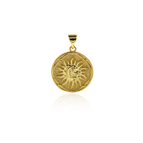 Minimalist Jewelry-Round Exquisite Sun Pendant-DIY Jewelry Making  18mm