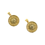 Minimalist Jewelry-Round Exquisite Sun Pendant-DIY Jewelry Making  18mm