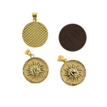 Minimalist Jewelry-Round Exquisite Sun Pendant-DIY Jewelry Making  18mm