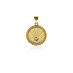 Individualism Jewelry-Round Micropavé Evil Eye Pendant-DIY Jewelry Making  17mm