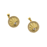 Individualism Jewelry-Round Micropavé Evil Eye Pendant-DIY Jewelry Making  17mm