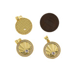 Individualism Jewelry-Round Micropavé Evil Eye Pendant-DIY Jewelry Making  17mm
