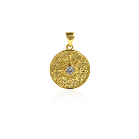 Individualism Jewelry-Exquisite Round Zircon Pendant-DIY Jewelry Making   17mm