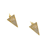 Delicate Micropavé Triangle Pendant-Personalized Triangle-DIY Jewelry Making   19.5x12mm