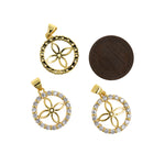 Exquisite Micropavé Round Hollow Cross Pendant-Personalized Jewellery Making  17mm