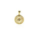 Minimalist Jewelry-Round Zircon Pendant-DIY Jewelry Making  16.5mm