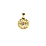Minimalist Jewelry-Round Zircon Pendant-DIY Jewelry Making  16.5mm