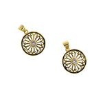 Minimalist Jewelry-Round Zircon Pendant-DIY Jewelry Making  16.5mm