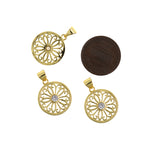 Minimalist Jewelry-Round Zircon Pendant-DIY Jewelry Making  16.5mm