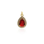 Refined Drop-Shaped Pendant-Micropavé Drop Star Zircon Pendant-Personalized Jewelry   21x13x7mm