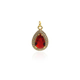 Refined Drop-Shaped Pendant-Micropavé Drop Star Zircon Pendant-Personalized Jewelry   21x13x7mm