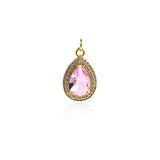 Refined Drop-Shaped Pendant-Micropavé Drop Star Zircon Pendant-Personalized Jewelry   21x13x7mm