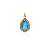 Refined Drop-Shaped Pendant-Micropavé Drop Star Zircon Pendant-Personalized Jewelry   21x13x7mm