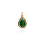 Refined Drop-Shaped Pendant-Micropavé Drop Star Zircon Pendant-Personalized Jewelry   21x13x7mm
